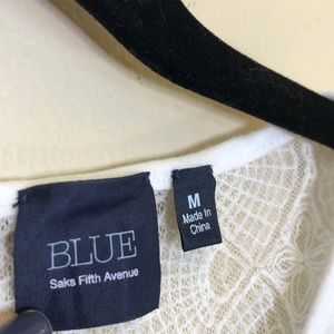 Saks Fifth Avenue Tops - BLUE Saks Fifth Avenue lacy white tank top SZ M Saks Fifth Avenue Tops - BLUE Saks Fifth Avenue lacy white tank top SZ M